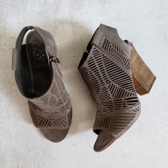 Vince Camuto Kimora Cutout Shield Sandals Heels Booties Sz 6 - Picture 5 of 6